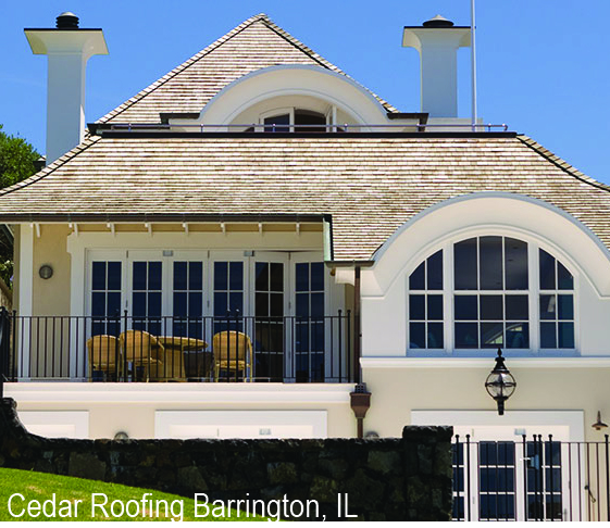 Beautiful wood shingle roof for residential barrington home