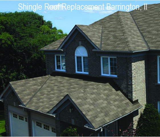 high end luxury shingle roof replacement Barrington home 60011